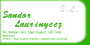 sandor laurinyecz business card